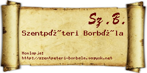 Szentpéteri Borbála névjegykártya