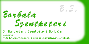borbala szentpeteri business card