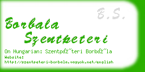 borbala szentpeteri business card